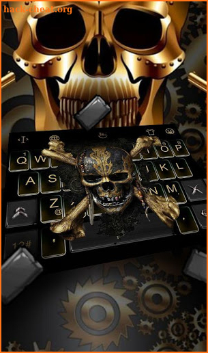 Skeleton Skull Keyboard Theme screenshot