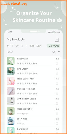 Skincare Diary - Plan & record skincare routine screenshot