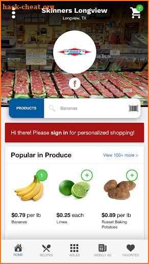 Skinner's Grocery screenshot