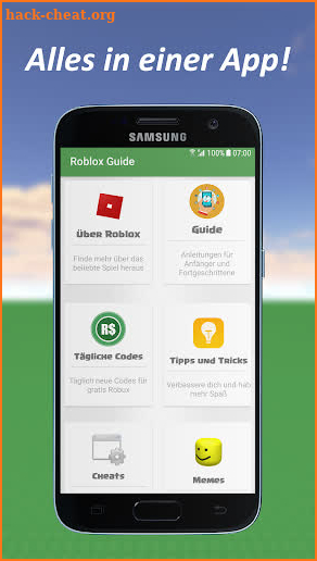 Skins, Cheats und Robux Codes für Roblox screenshot
