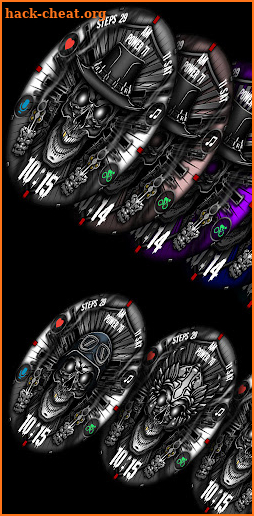 Skull & Guns Watch Face 008 screenshot