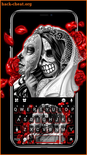 Skull Bride Mask Keyboard Theme screenshot