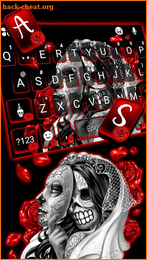 Skull Bride Mask Keyboard Theme screenshot