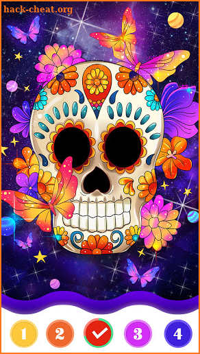 Skull Coloring Games-Free offline games for adults screenshot