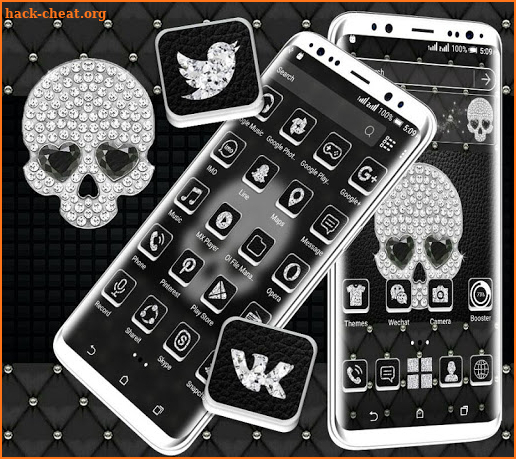 Skull Diamond Launcher Theme screenshot