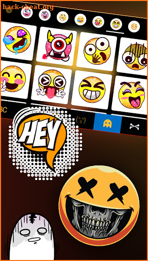 Skull Emoji Keyboard Background screenshot