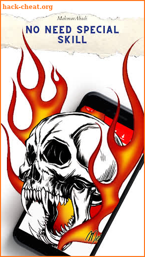 Skull Fire Coloring Pages screenshot