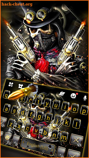 Skull Gun Keyboard Theme screenshot