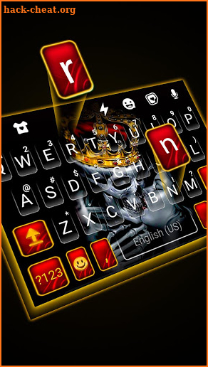 Skull Love Keyboard Theme screenshot