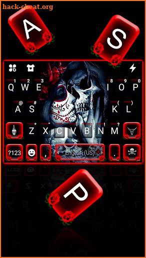 Skull Lovers Keyboard Background screenshot