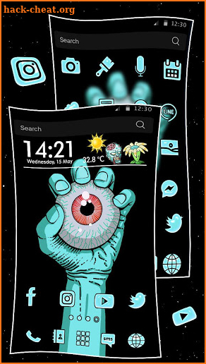 Skull Zombie Eye Themes, Live Wallpaper screenshot