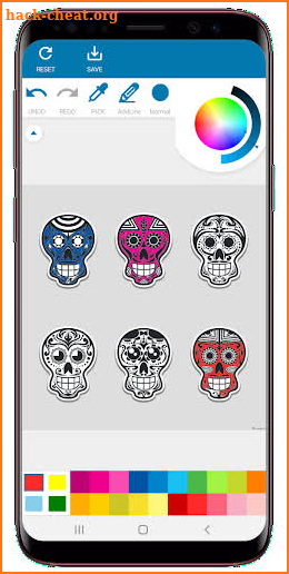 Skulls Coloring Book screenshot