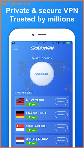 SkyBlueVPN: Free VPN Proxy & Secure Ad Blocker screenshot