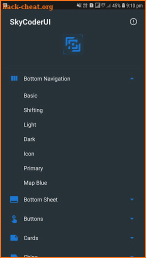 SkyCoderUI - Android Material Design UI Kit screenshot