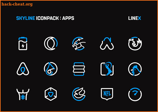 SkyLine Icon Pack : LineX Blue Edition screenshot