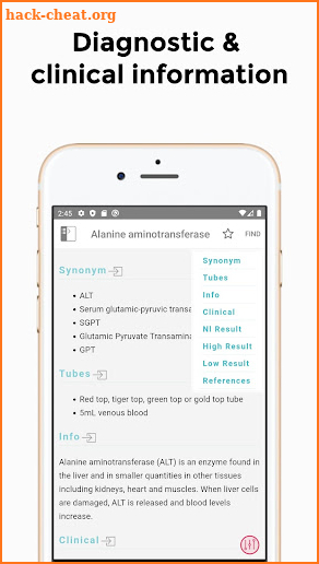 Skyscape Lab Values Ref. (Mobile device friendly) screenshot