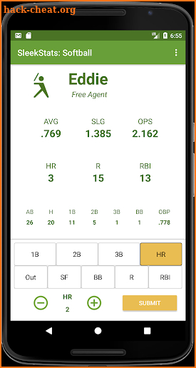 Sleek Stats - Softball StatKeeper screenshot