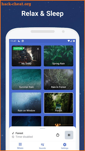 Sleep Sounds: Rain and nature sounds screenshot