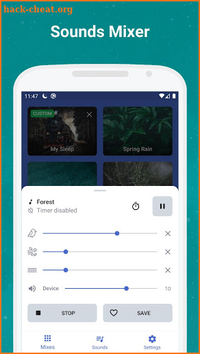 Sleep Sounds: Rain and nature sounds screenshot