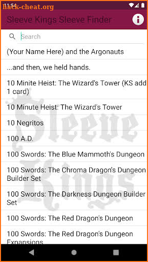 Sleeve King's Sleeve Finder screenshot