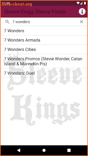 Sleeve King's Sleeve Finder screenshot