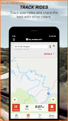 Slingshot® Ride Command screenshot