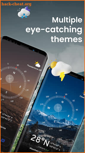 Smart compass app: weather forecast, GPS location screenshot