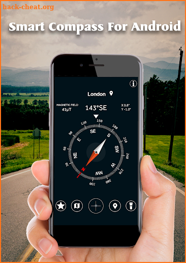 Smart Compass for Android: GPS Compass Map 2018 screenshot