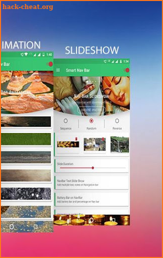 Smart navigation bar - navbar slideshow screenshot