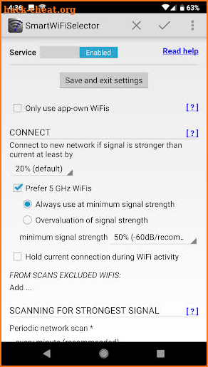 Smart WiFi Selector screenshot