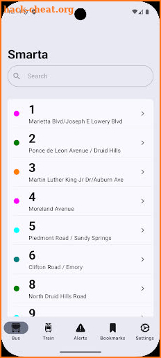 Smarta - transit info screenshot