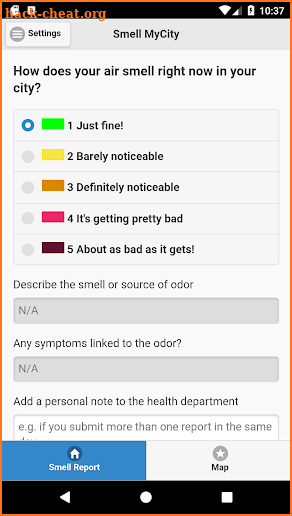 Smell MyCity screenshot