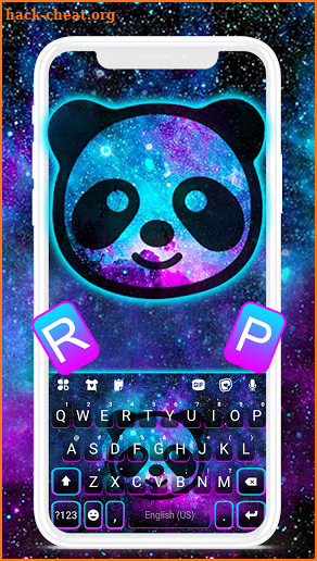 Smile Galaxy Panda Keyboard Background screenshot