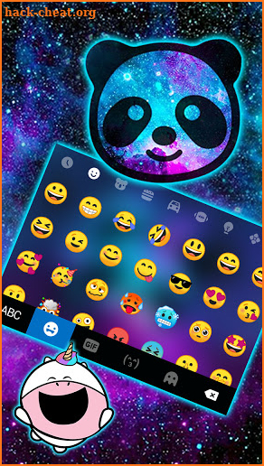 Smile Galaxy Panda Keyboard Background screenshot