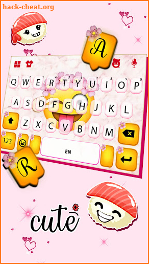 Smiley Flower Emoji Keyboard Background screenshot