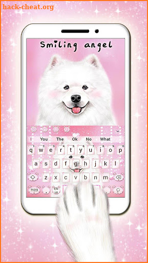 Smiling Angel Samoyed Keyboard screenshot