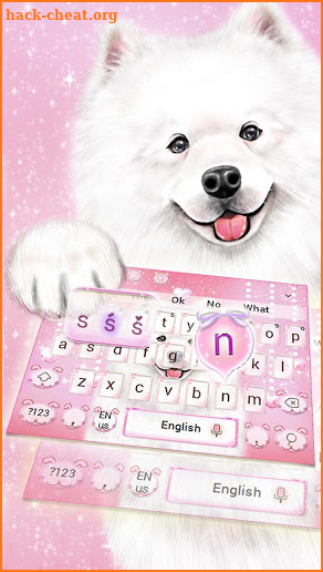 Smiling Angel Samoyed Keyboard screenshot