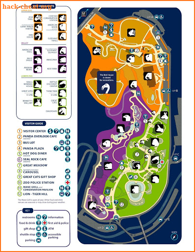 Smithsonian National Zoological Park Map 2019 screenshot