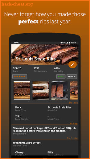 Smokin Log BBQ Journal screenshot