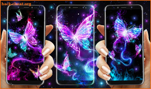 Smoking Neon Butterfly Live Wallpaper screenshot