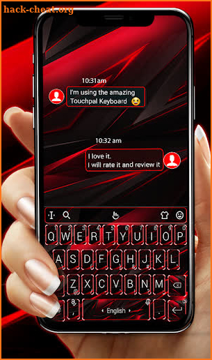 Smooth Red Black Keyboard Theme screenshot