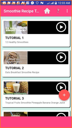 SMOOTHIE RECIPE TUTORIALS screenshot