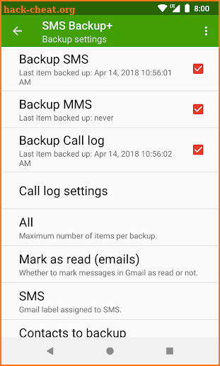 SMS Backup+ screenshot