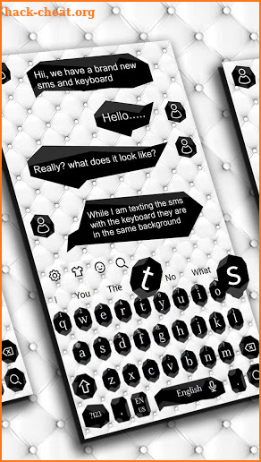 SMS Black and White Keyboard screenshot