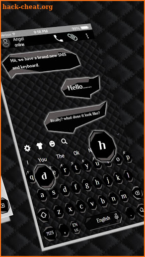 SMS Black Keyboard screenshot