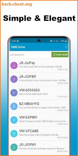 SMS Drive | Backup & Auto Sync screenshot