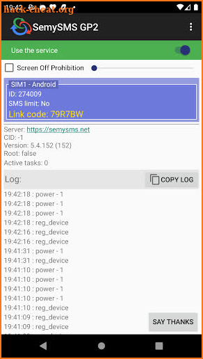 SMS Gateway - SemySMS screenshot