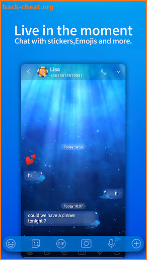 SMS Messenger - Ocean & Sea Theme screenshot