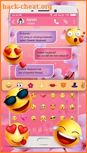 SMS Pink Flower Theme Keyboard screenshot