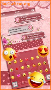 SMS Pink Rose Keyboard Theme screenshot